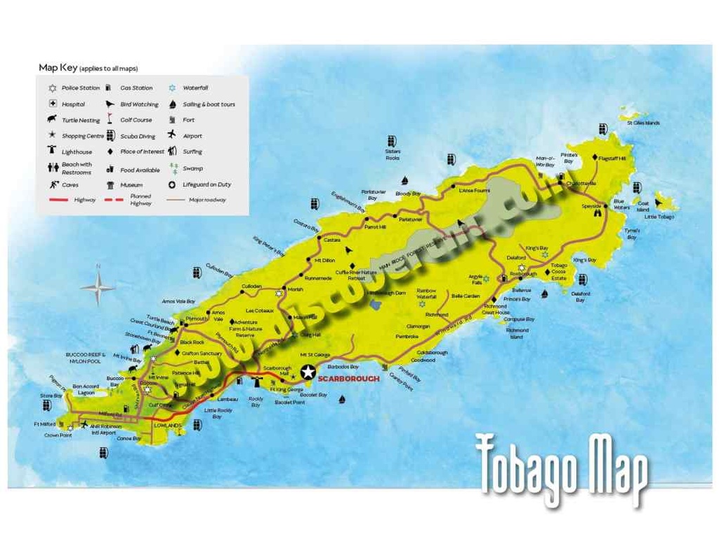 Tobago Map - Paria Publishing Co. Ltd.